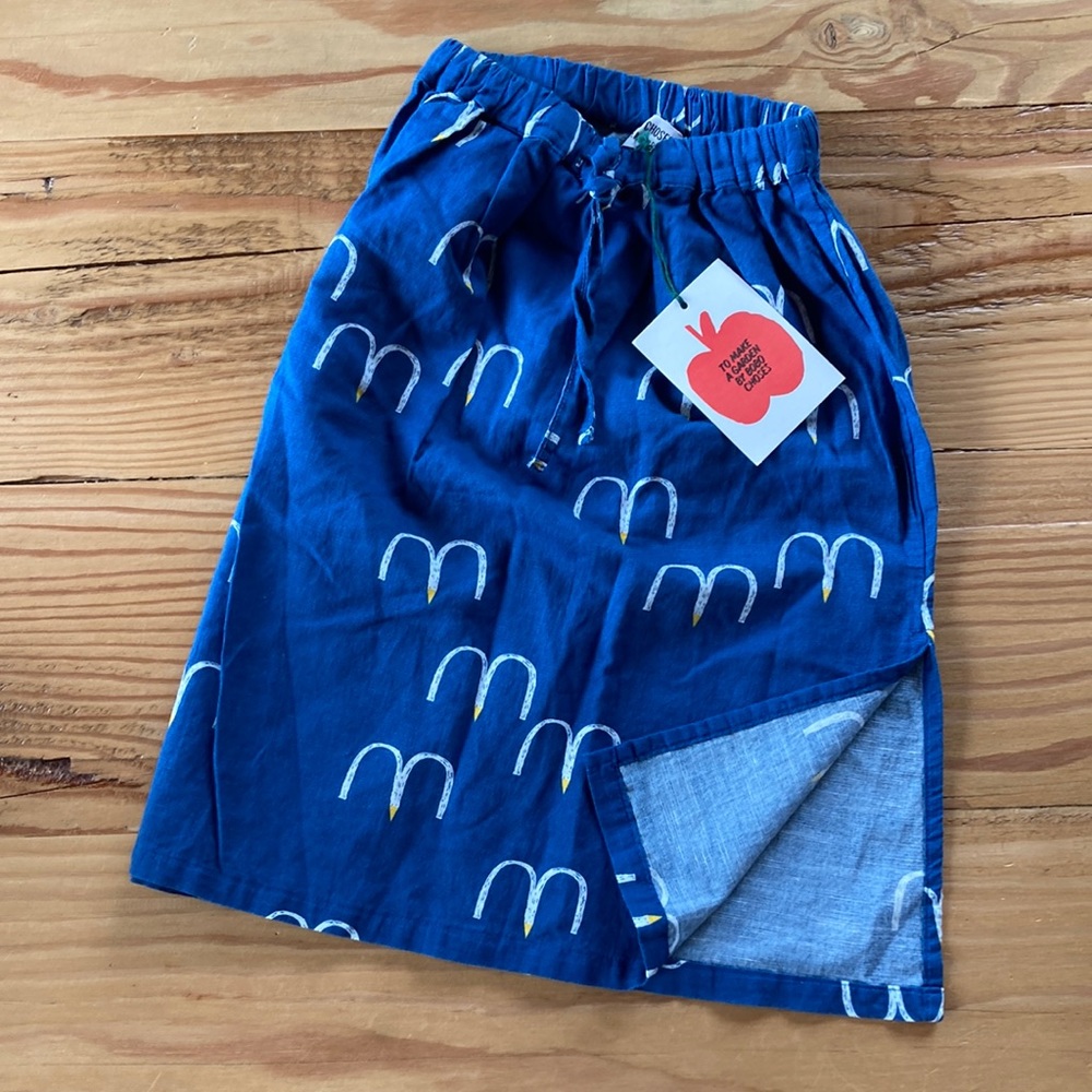 BOBO CHOSES Girl Navy midi skirt